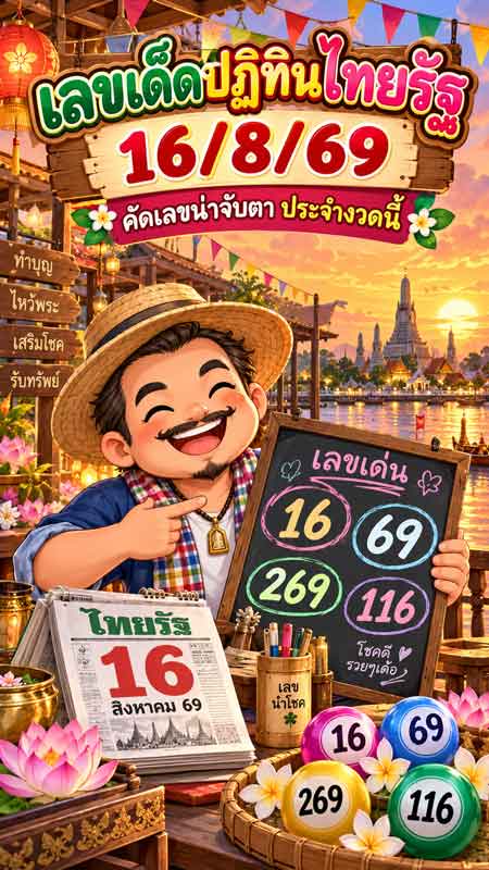 เลขเด็ดปฏิทินไทยรัฐ 16/8/69